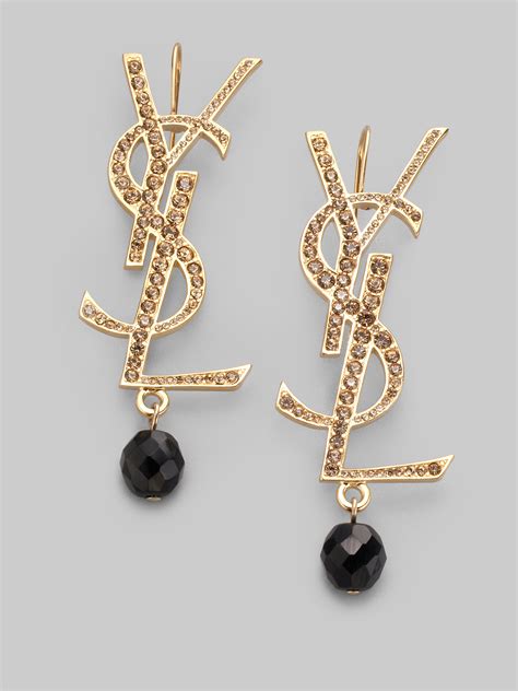 bijou yves saint laurent|Saint Laurent square earrings.